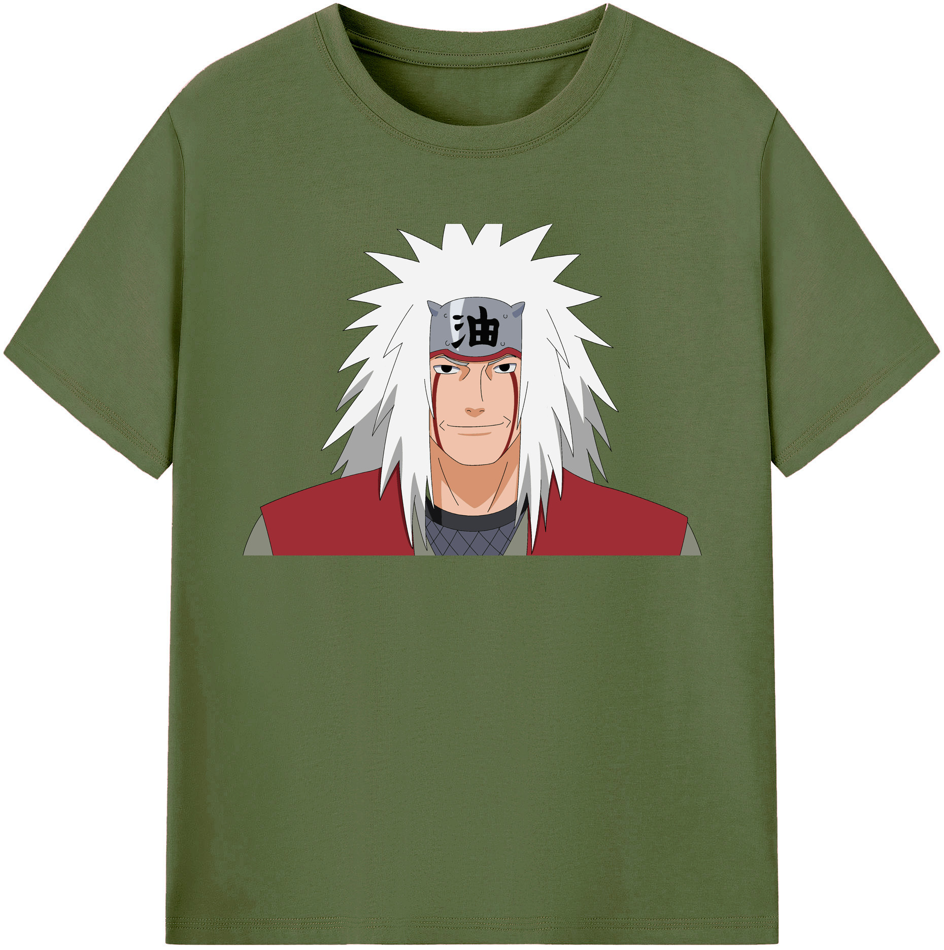 （画像用） NARUTO -ナルト- 自来也（じらいや） Jiraiya 綿100％半袖Tシャツ（フロントプリント）